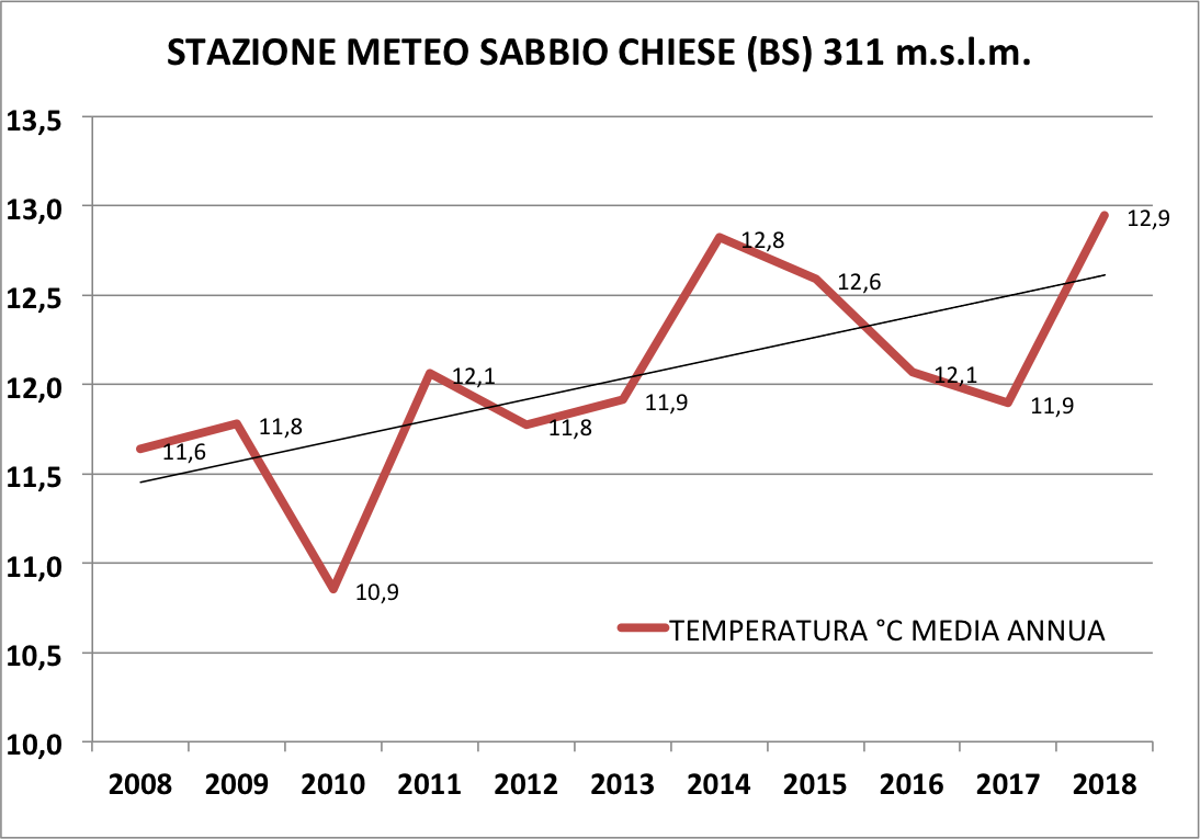 GRAFICO TEMPERATURA MEDIA STORICA