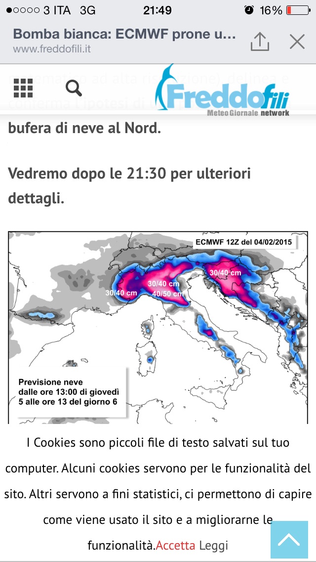 Nuova emissione ecfm  per allerta protezione civile
