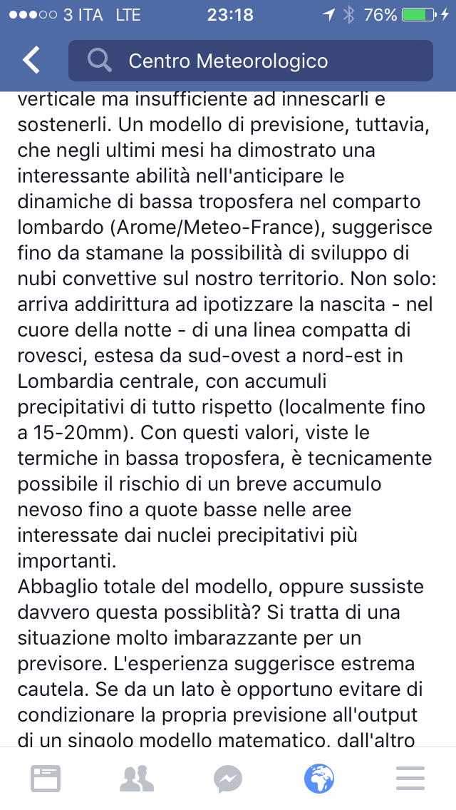 Certo meteo lombardo